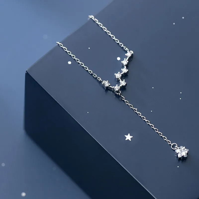 925 Sterling Silver Star Necklace - Zodiac Big Dipper