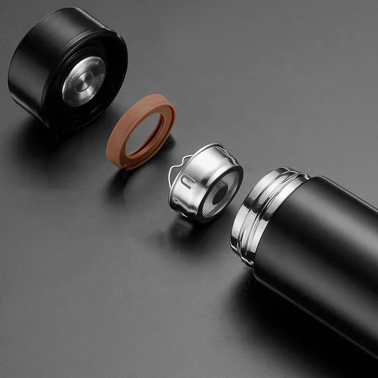 Вакуумный умный термос 17 унций с напоминанием, термос с цифровым светодиодным дисплеем температуры, чашка из нержавеющей стали, умная бутылка для воды