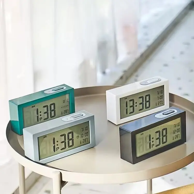 Beautiful Appearance Beautiful Sensitive Backlight Large Screen Smart LCD Alarm Clock Desk&Table Clocks for Home Office