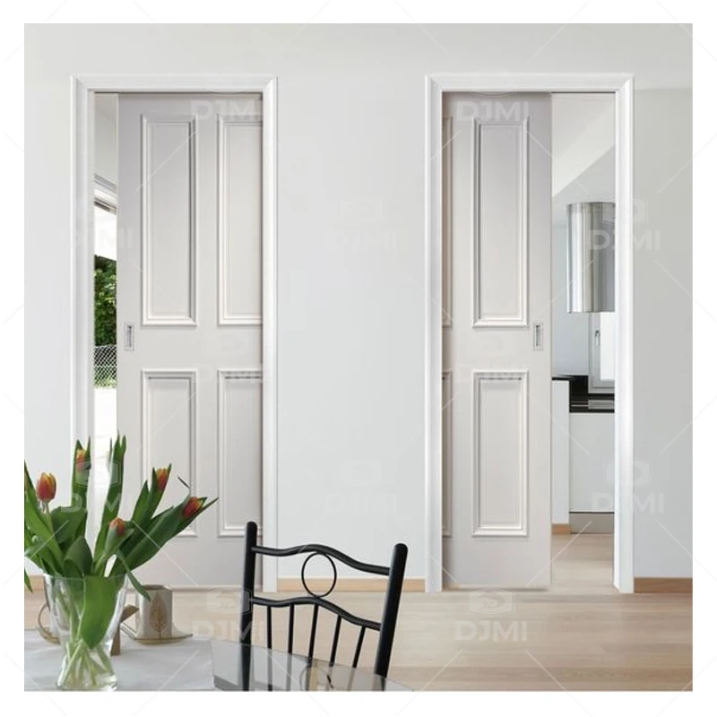 Waterproof Pocket Door Interior Modern Pocket Door Home Use Wooden Sliding Door