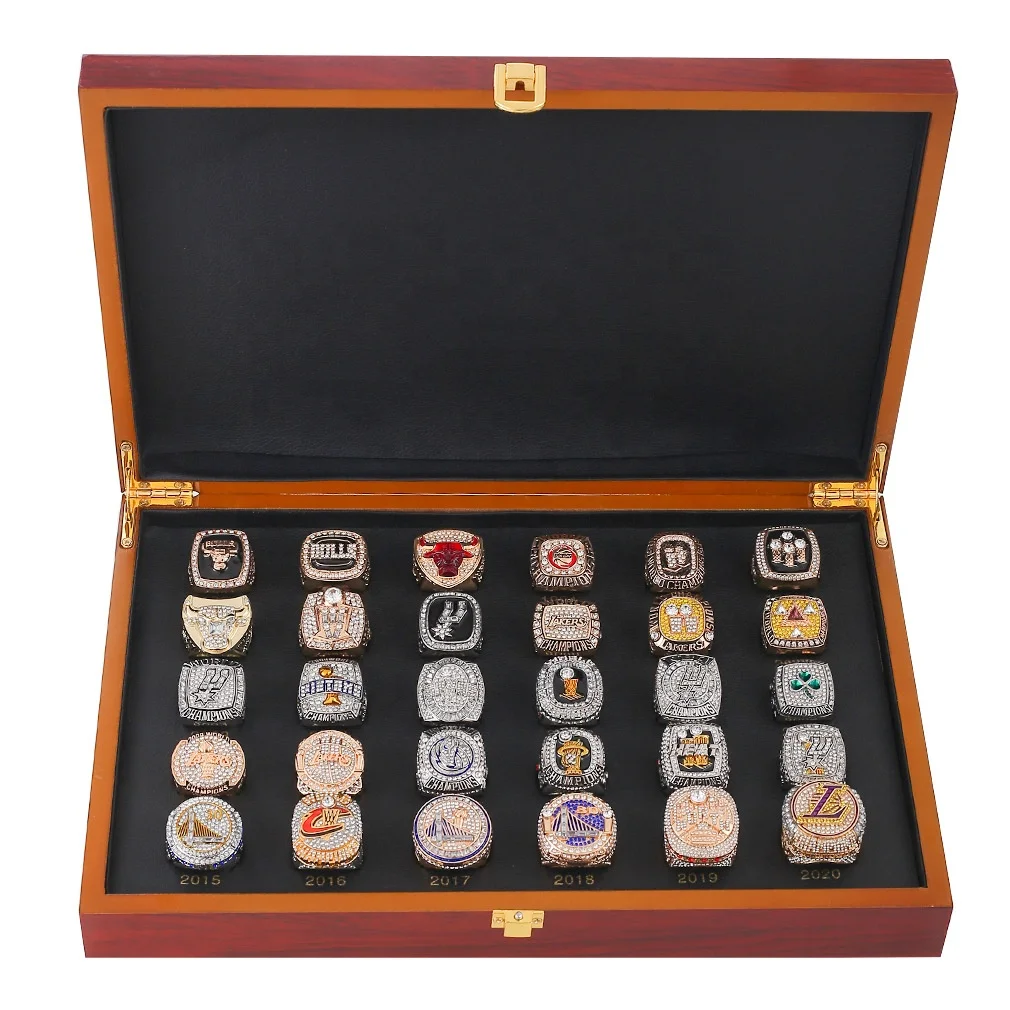 Wholesale New basketball 1991-2020 lakers championship rings complete set  jewelry men hiphop knuckle rings 30 pieces With wooden box From  m.