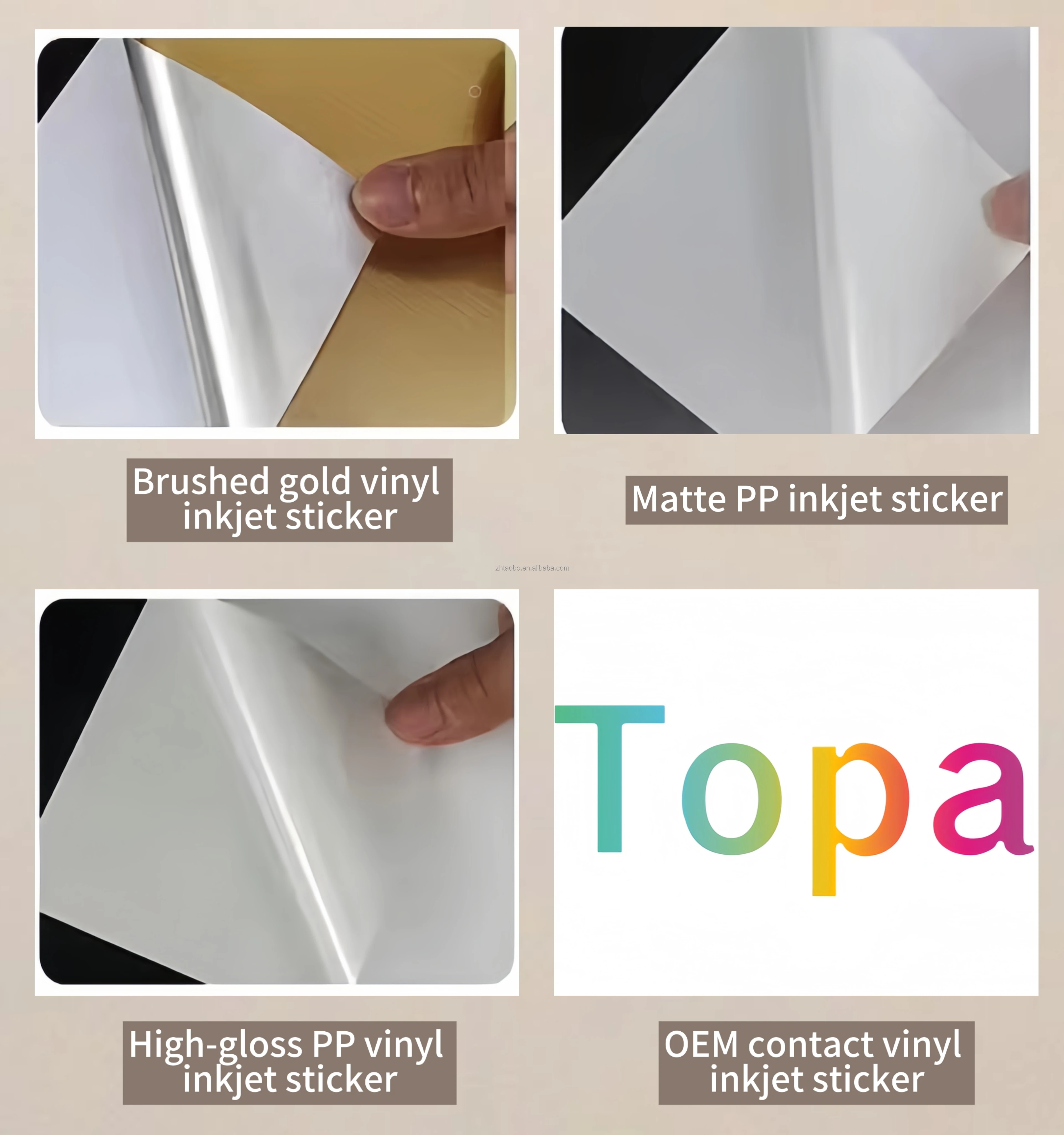 Printable A4 Sticker Paper Self-Adhesive Metallic Texture PET Inkjet ...