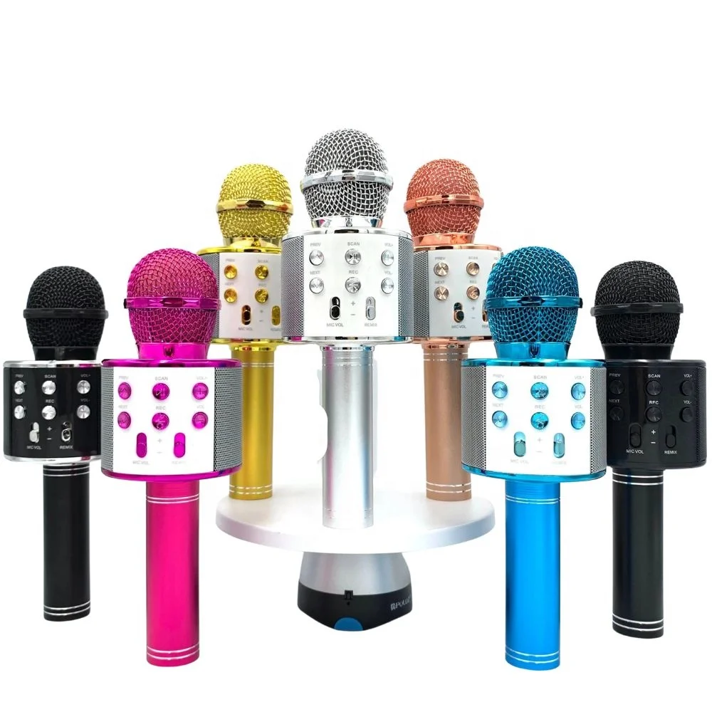 Portable Karaoke Mic Speaker Ws858 Wireless Bluetooth Microphone For Home Party,Birthday