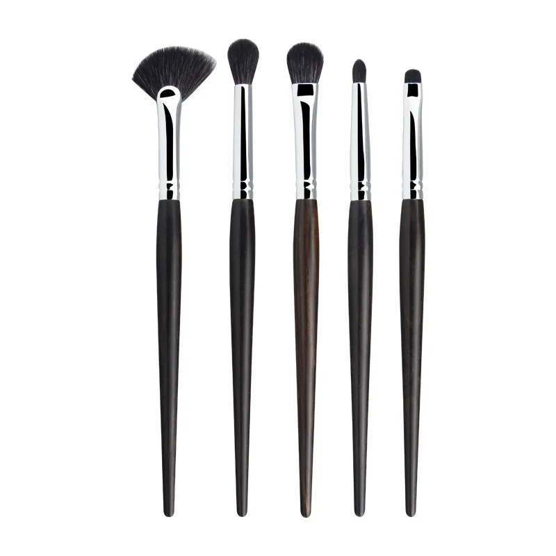 5/19pcs Professional Ebony Handle Natural Hair Makeup Brushes Xgf Goat