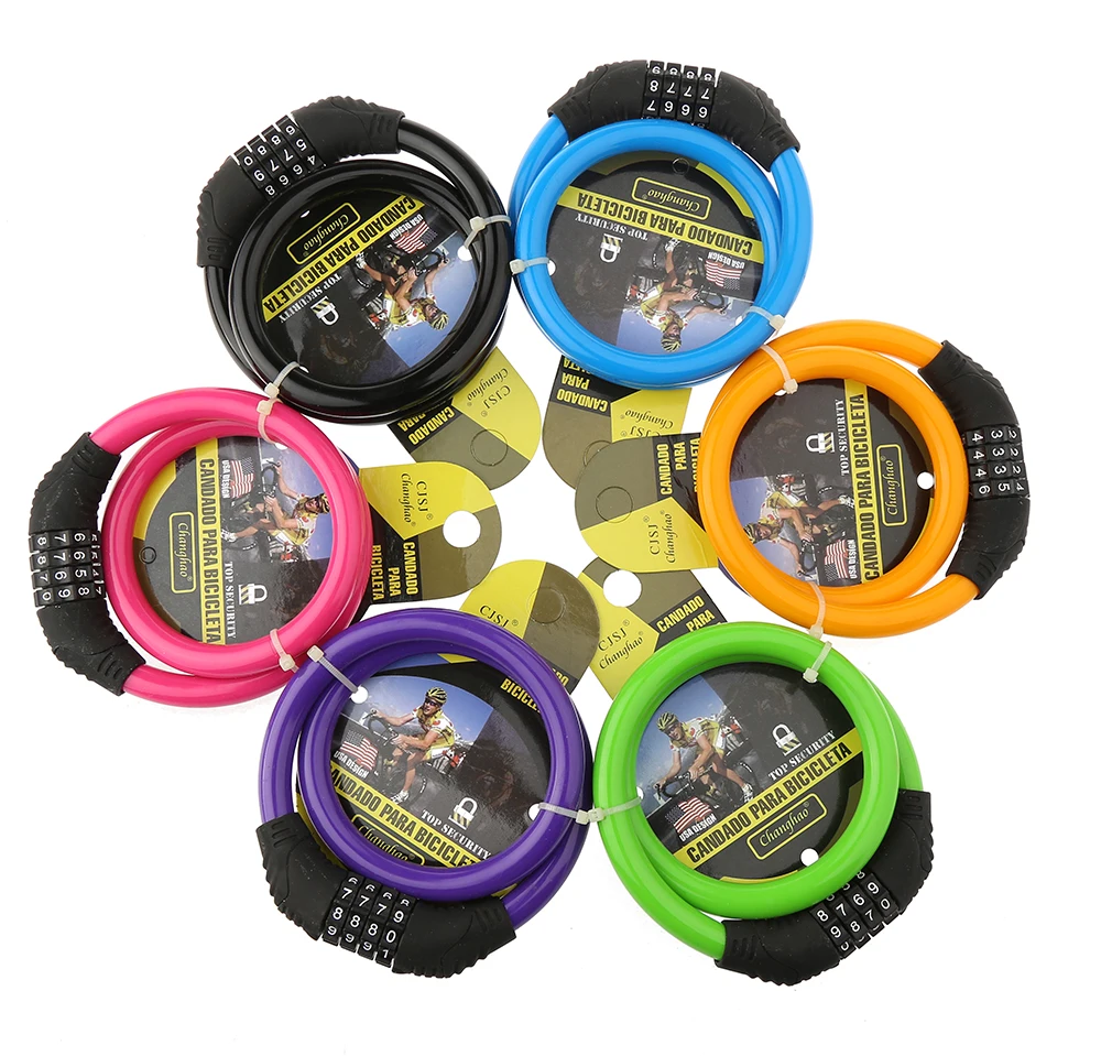 
 CH-202, продажа по оптовым ценам; Принт 4 цифровой кабель замок для велосипеда велосипедный кодовый замок для велосипеда  