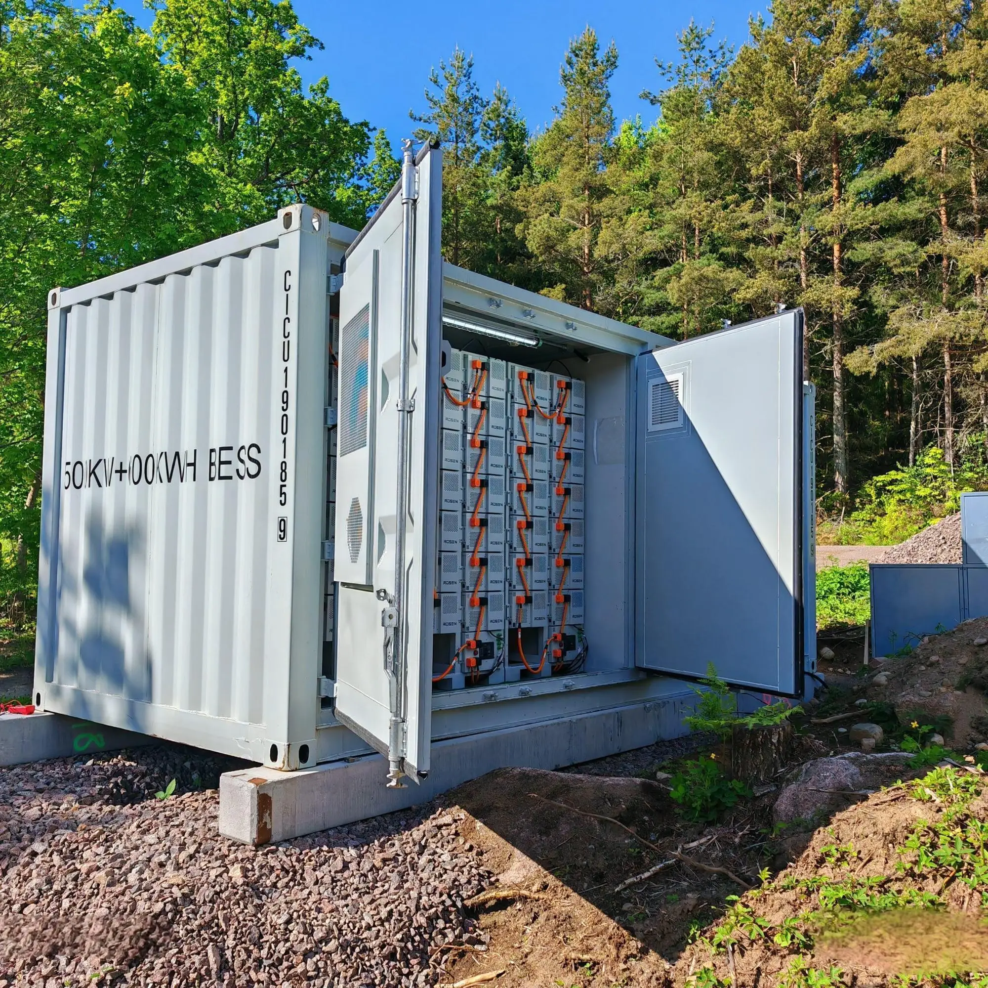 Outdoor Solar Battery Storage Container Industrial 1MWh Energy Storage  System Power Station 500kW/1000kWh BESS