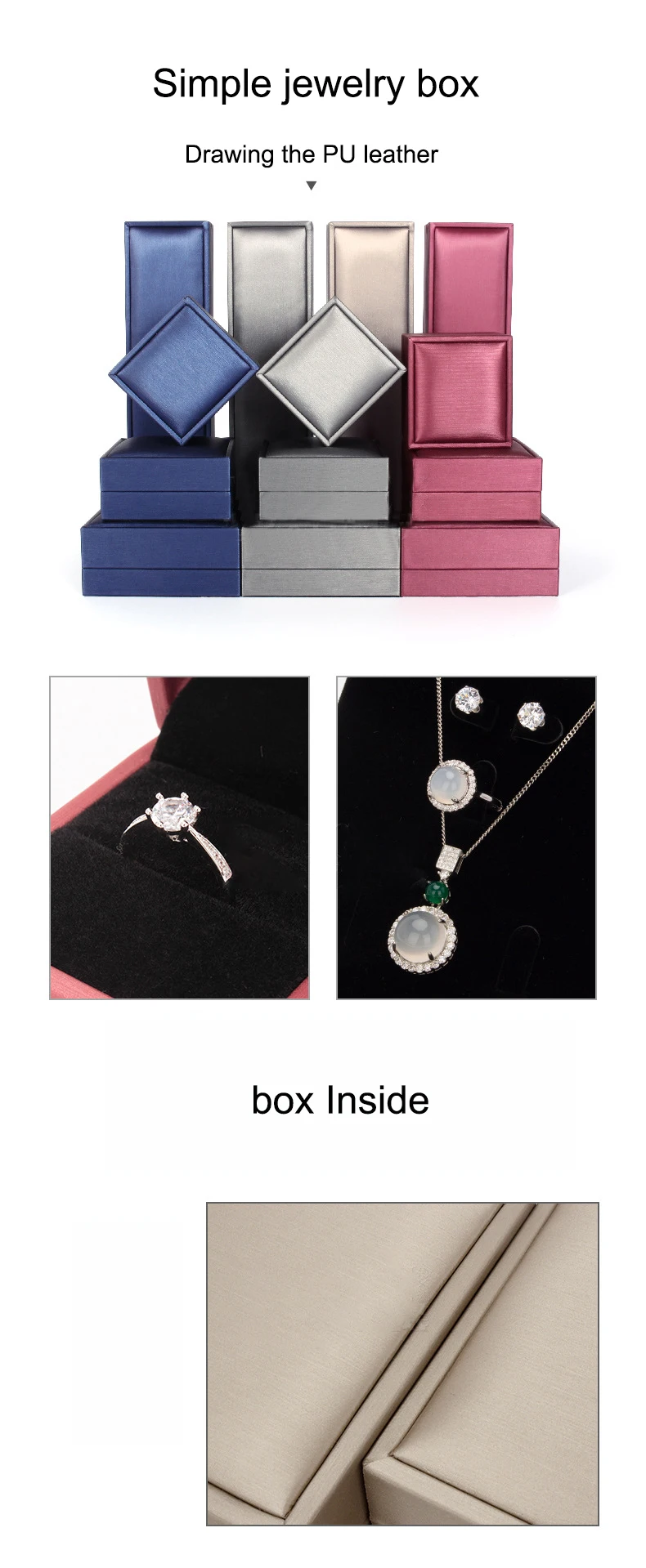 Wholesale Custom Earring Bangle Bracelet Necklace Ring Gift Packaging Jewelry Packaging Box Luxury manufacture