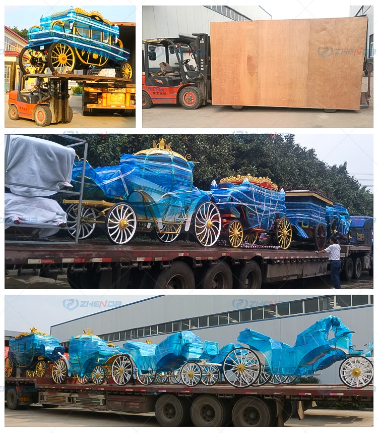 Special Transportation/Electric Sightseeing horse drawn  cart/Electric Pumpkin Horse drawn Carriage