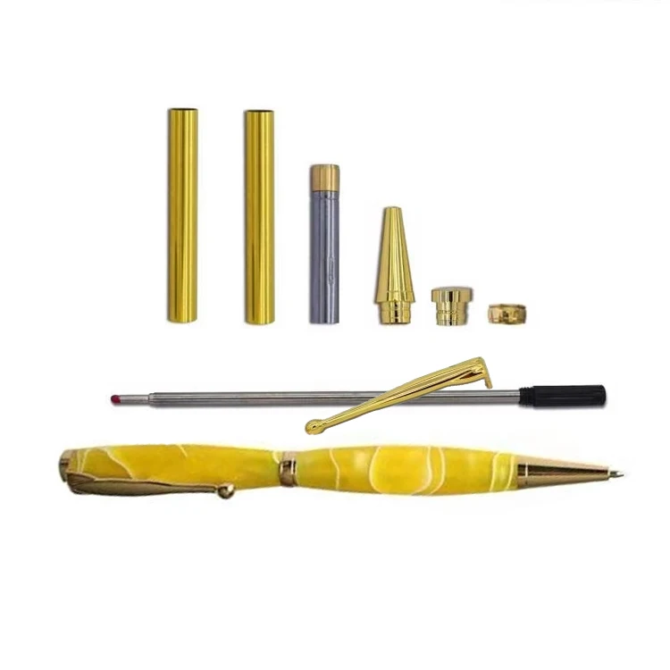 Colarr 30 Pcs Slimline Pen Kit Wood Turning Pen Kits Twist Pen Kit with  Refill Lathe Turning Supplies for DIY Pen Making Office Supplies Friend