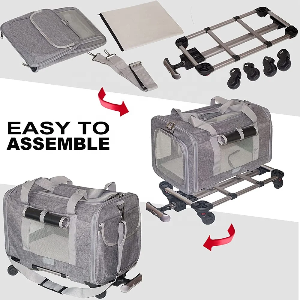 Trasportino Morbido Per Cani E Gatti - Regolabile, Ventilato, Per Viaggi E Visite Veterinarie - Foto 10