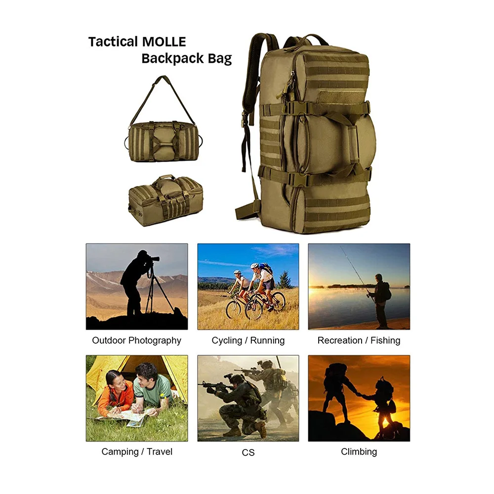 Oleaderbag Assault Multifunctional Travel Bag Camping Backpack Outdoor Luggage Training Assault Bag
