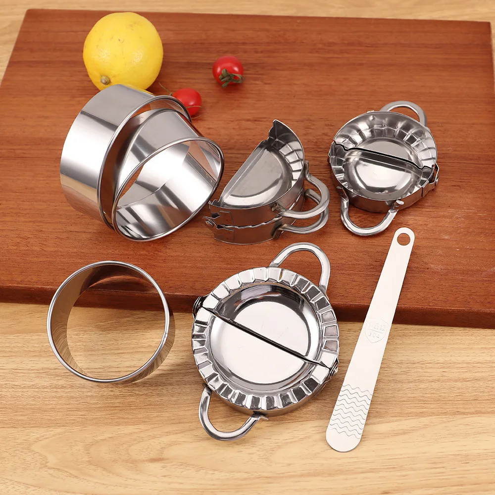 Customized Stainless Steel Dumpling Maker Set Manual Dumpling Wrappers Mold Three Size Dumplings Press