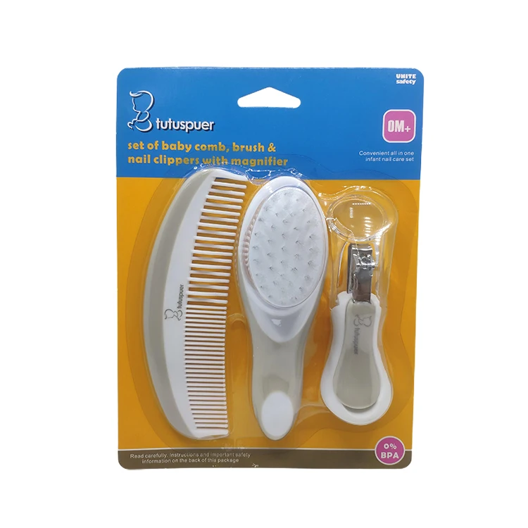 Set Of Baby Comb,Brush & Nail Clipper With Magnifier Buy Hair Brush And Comb Sets,Baby