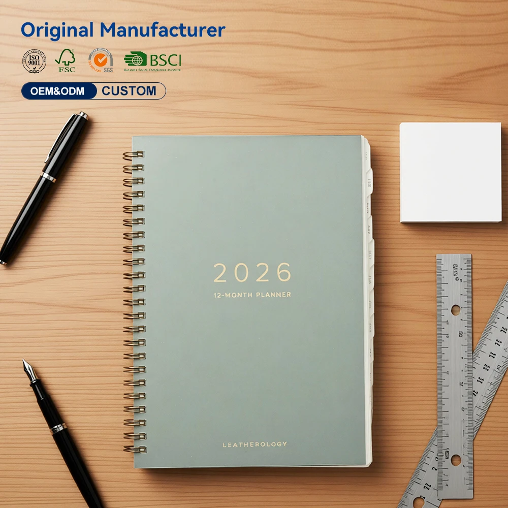 Factory Direct Supply A5 Side-turning Spiral Coil Book College Student Strap Thickened Notebook Journal Planner Notepad Gift