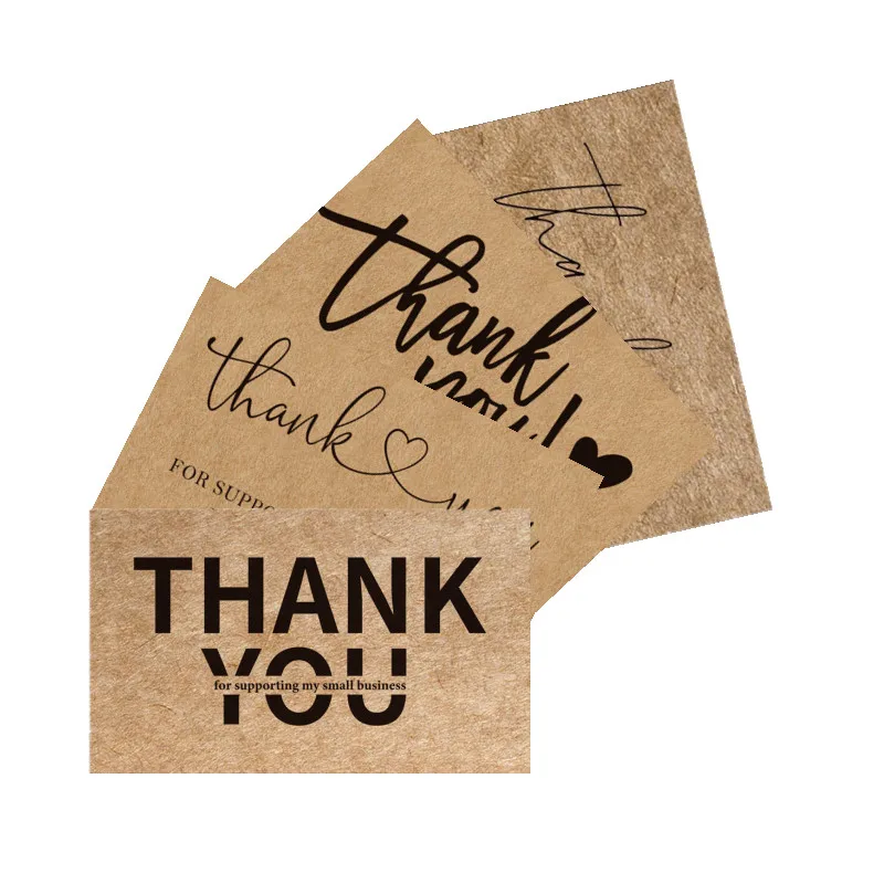 Поздравительные открытки из крафт-бумаги с надписью thank you Подарочная открытка для малого