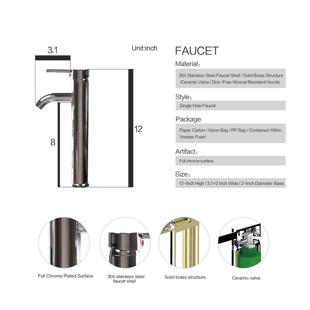 Modern Round Bowl Vanity Sinks Cheap Hotel Use Wall-Hung Tempered Glass Vessel Sink Eco-Friendly Wash Basin