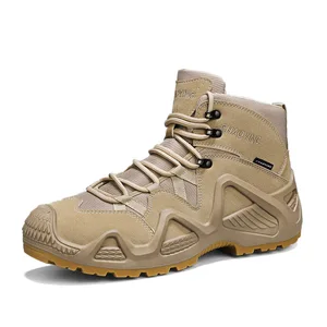 Men's Sand-Colored Hiking Sneakers Mesh Comfortable Outdoor Training Boots Sports Winter Desert Style Outdoor Shoes