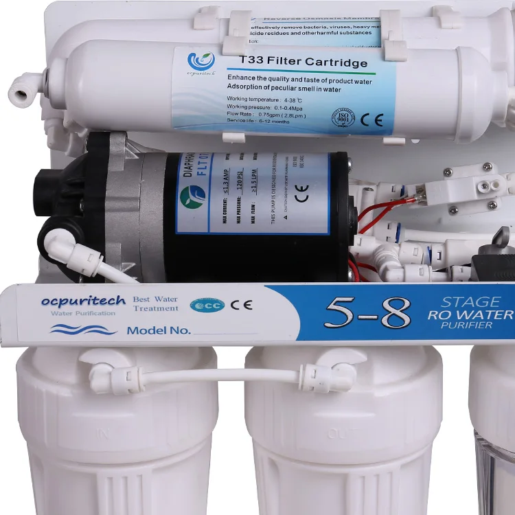 Ro Filter Reverse Osmosis Water Filter for Home House Water Treatment 75 GPD Electric Carton Ce Water Purification D1 Wall 220