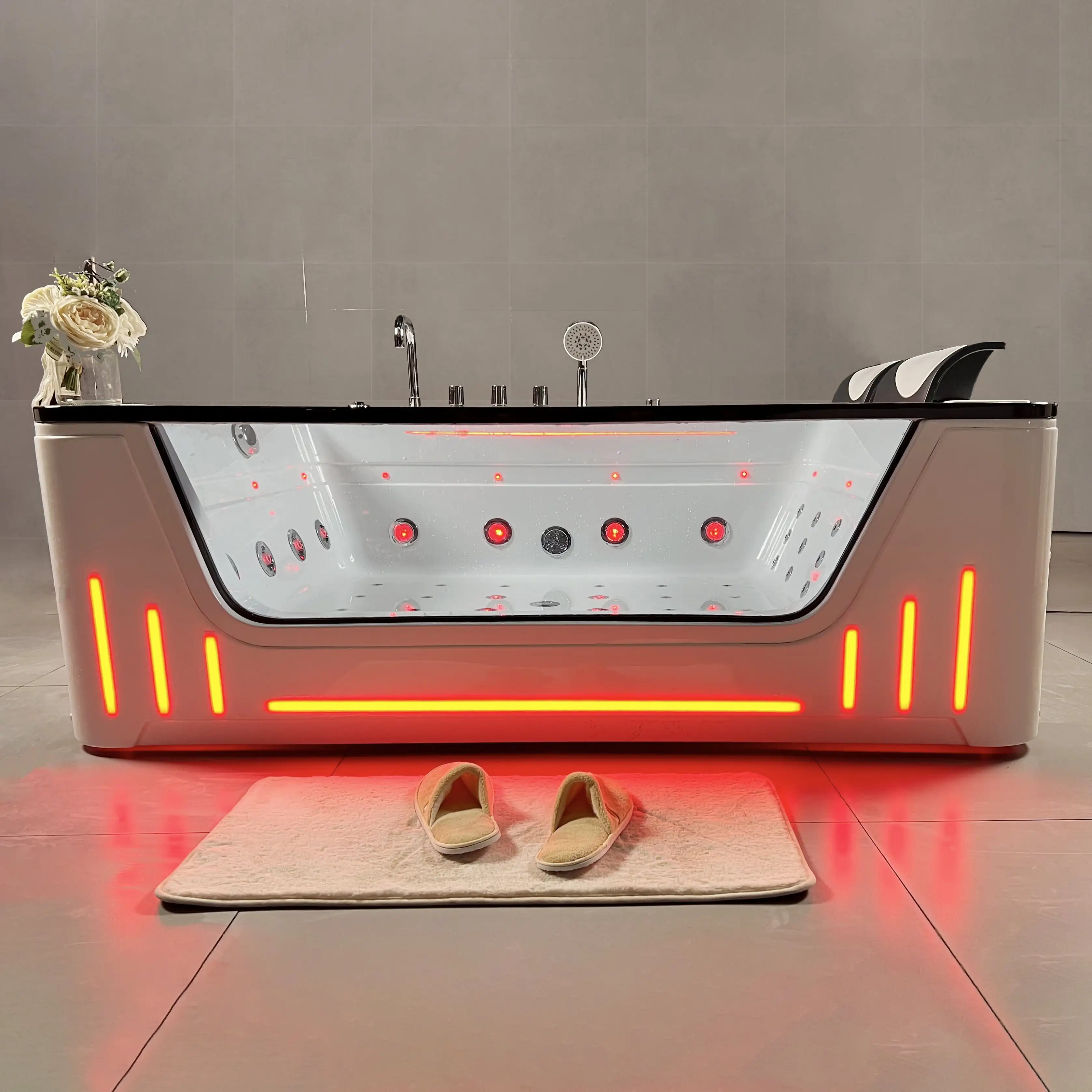 Deep Soaking Drop In Home Massage Bathtub Whirlpool With Jakuzi