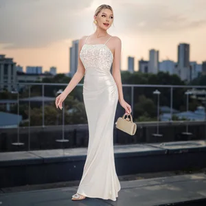 Clothing Manufacturer New Women's Clothing Luxury Sequin Strapless Evening Dress for Ladies Party Ladies Dress