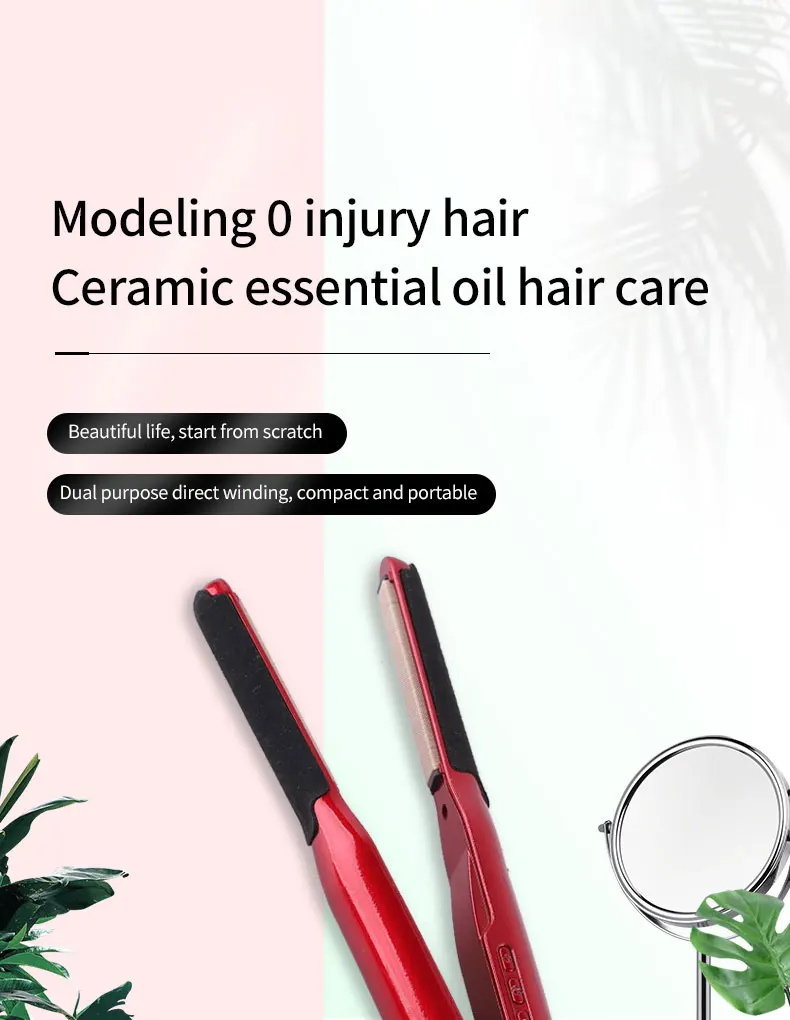 Unique New Electric LED Display Hair Straightener Japanese Pencil Thin Fabric Plate for Household or Hotel Use