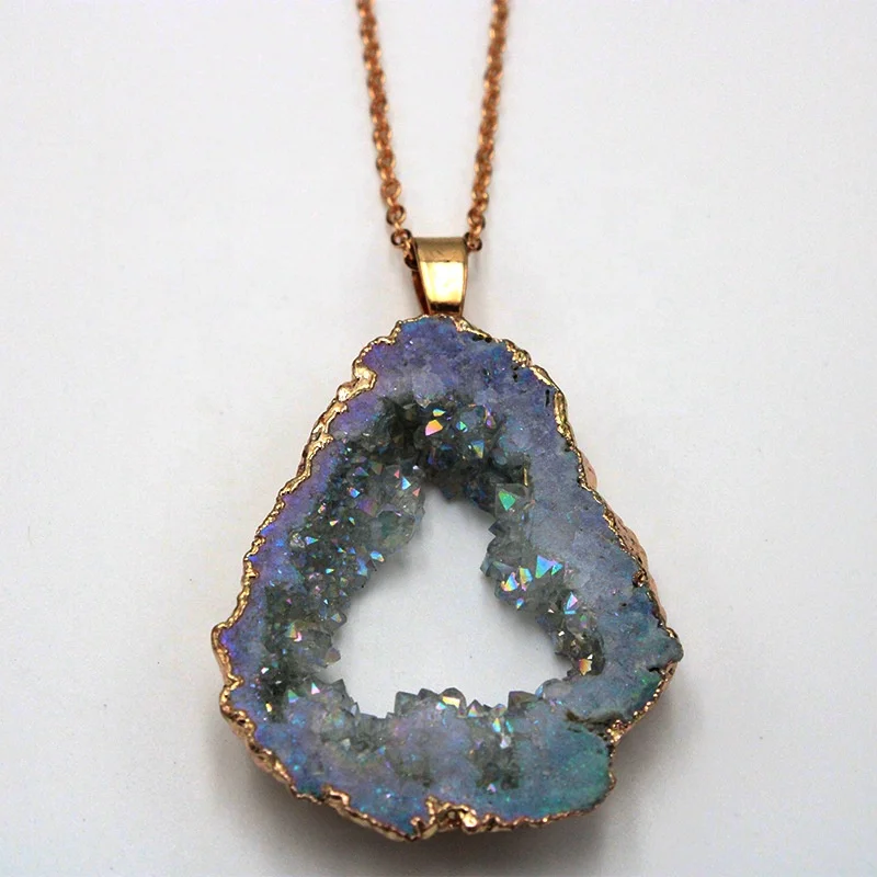 Natural Geode Pendant Agate Rough 