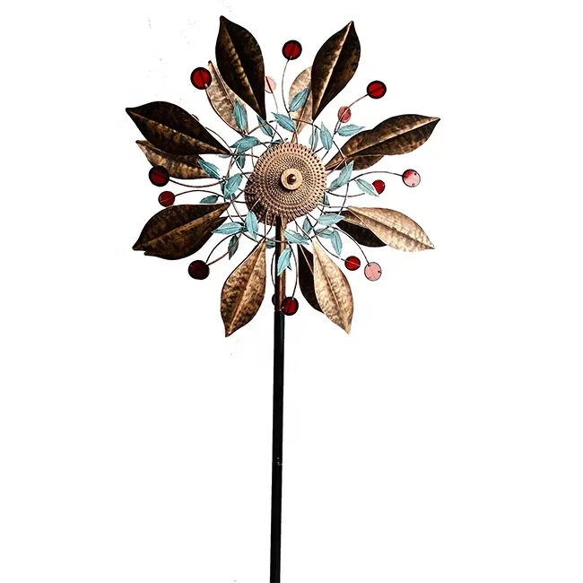 Metal Wind Spinner Kinetic Yard Ornaments Windmill for Outside