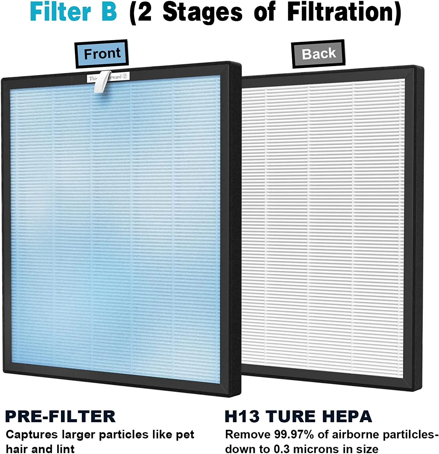 Hsp001 True Air Purifier Hepa Filter And Activated Carbon Filter Combo ...