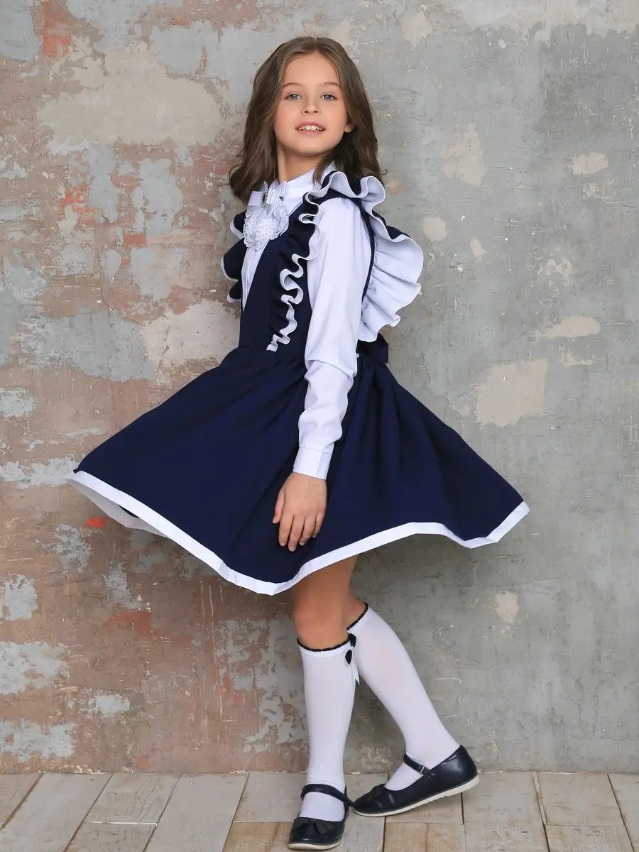 Custom Navy Blue Black Uniform Dress 4t 5t 6t 7t 8t School Jumpers For ...