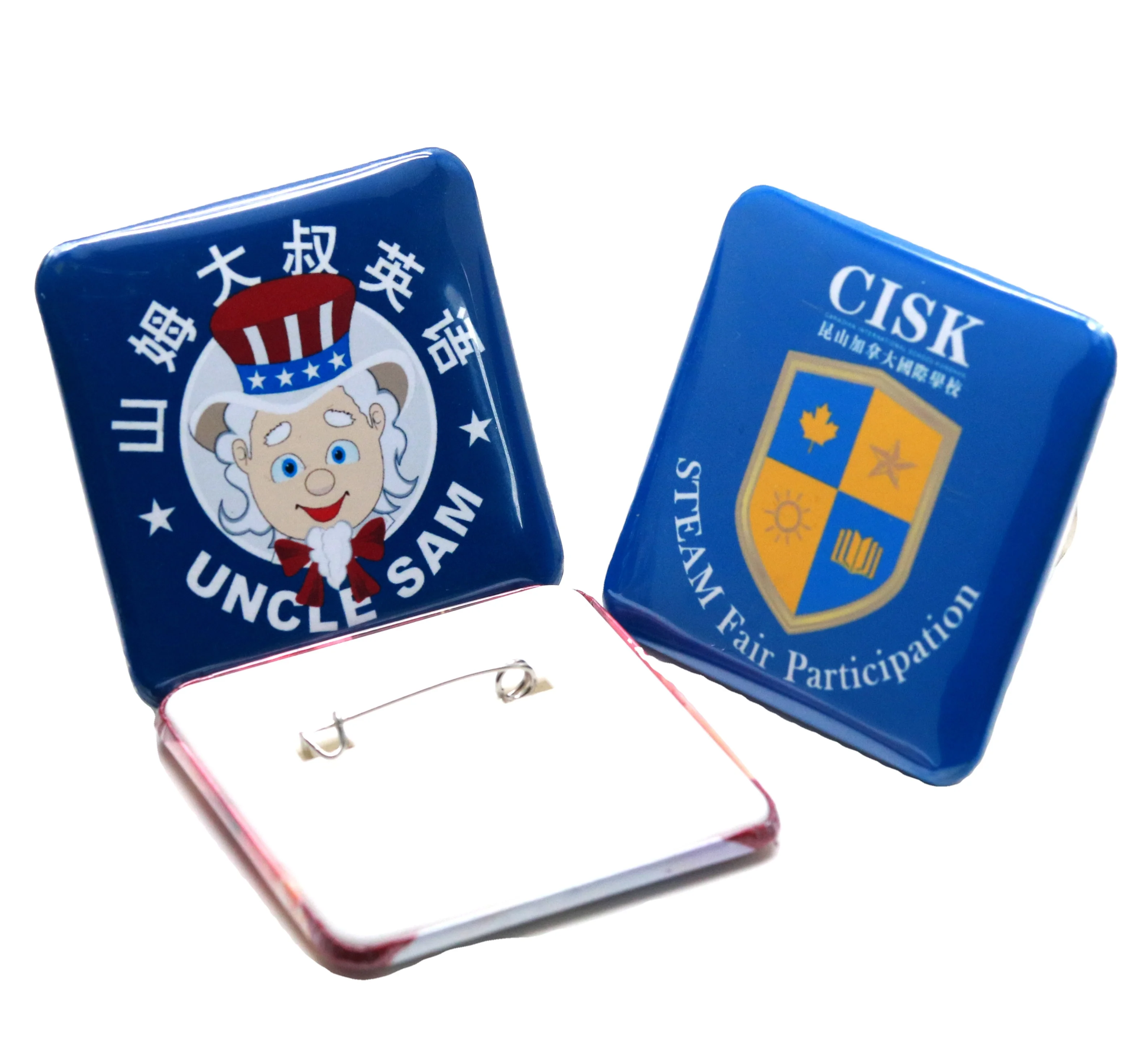 55*55 мм квадратная кнопка значок материал компоненты без фотографий