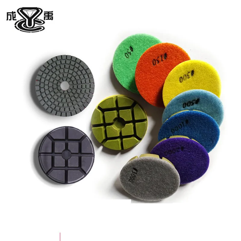 4 Inch Floor Diamond Polishing Pad Buffing Disc for Granite Marble Thickness 6mm 