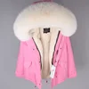 Beige Fur+Pink coat