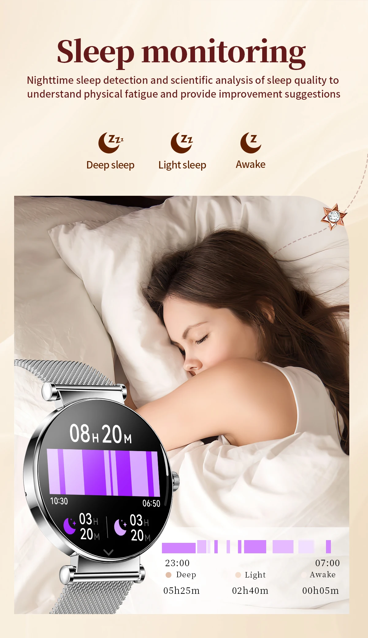 LC26 Smartwatch Lady Health Monitoring 1.32inch Amoled Screen BT Calling 6.8mm Ultra-thin Heart Rate 2026 Smart Watch Woman