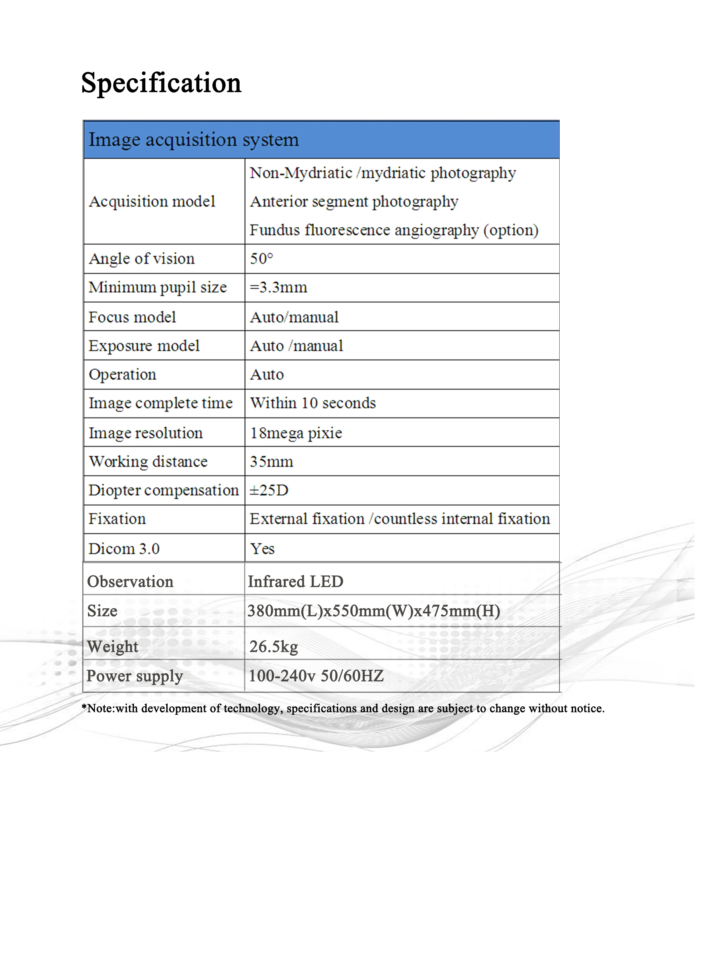 High-definition Ophthalmic Instrument Automatic Fundus Camera Reticam 3100 Optical Device High-definition Imaging