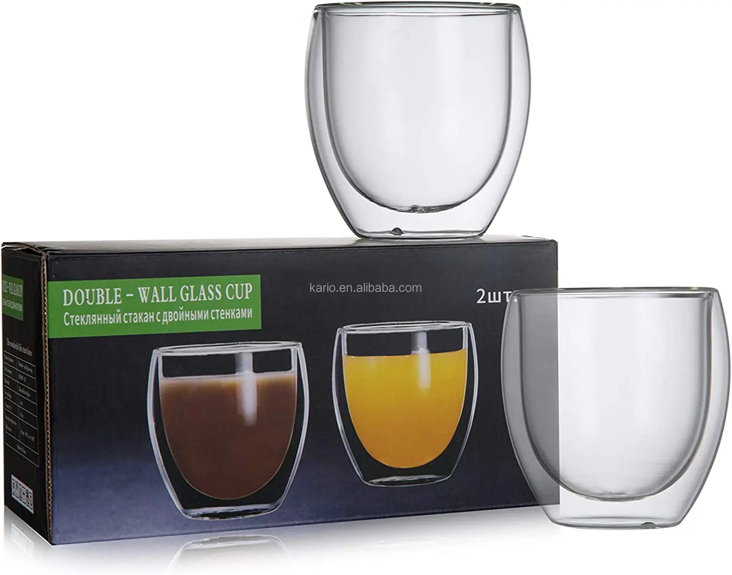 Cnglass Clear Milk Tea Cup Glass Coffee Espresso Cups Microwave Safe Customised Double Dual Wall