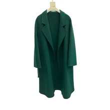 OEM high-quality custom-made long wool trench coat belt fur coat women's coat