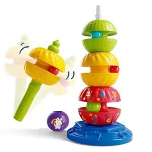 ITTL Best-selling  Educational Smart Rotating Stack Tower Toy Multi-functional DIY Hand Bell Rolling Ball Tower Toy
