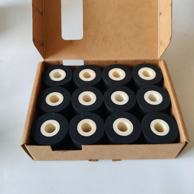 938B 36x40mm Black Hot INK Roll for Roller Transfer Printing Coding Machine with 130-160C Temperature and Pillow Packing