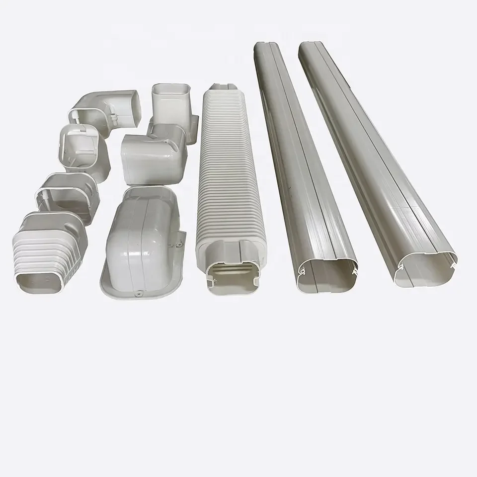 Manual Power Pvc Plastic Tubing Kit Slim Air Conditioner Duct Line Set