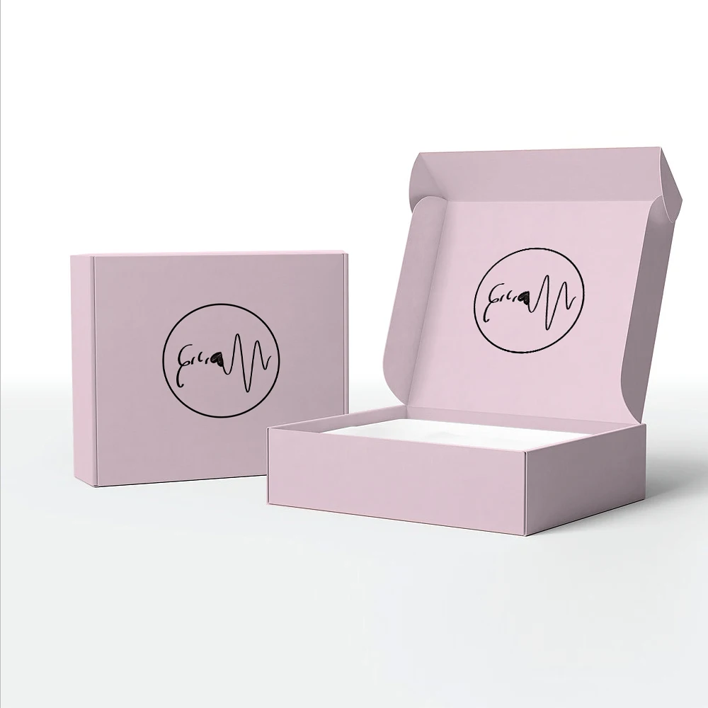 Заводская цена Пользовательский логотип роскошная печатная эко-упаковка гофрированная бумага картонные почтовые ящики бумажная коробка