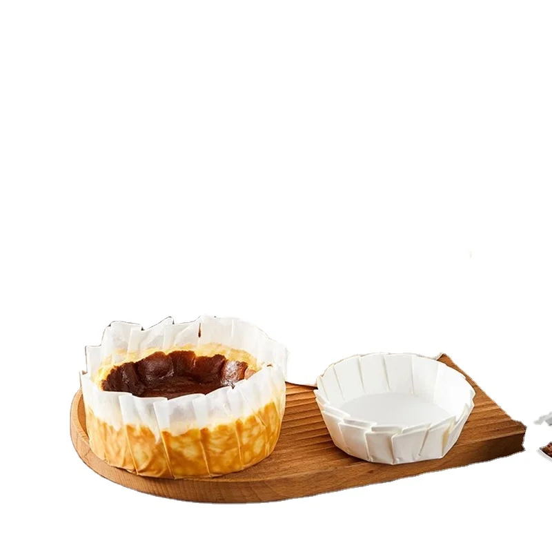 New Product High Temperature Disposable Decorative Basque Cake Paper Tray Muffin Cups Paper Cupcake Liners