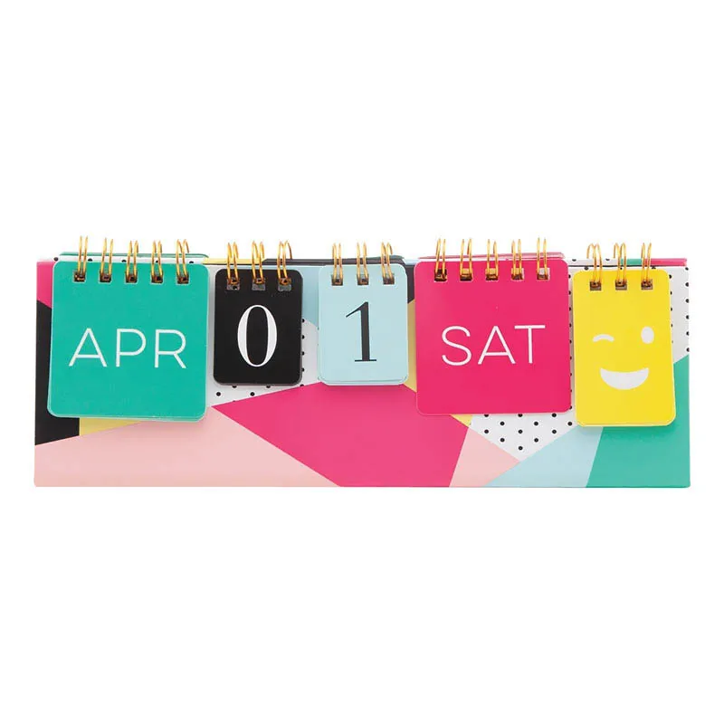 Новый дизайн планировщик календарь настольное украшение спиральная печать на заказ настольный 2023