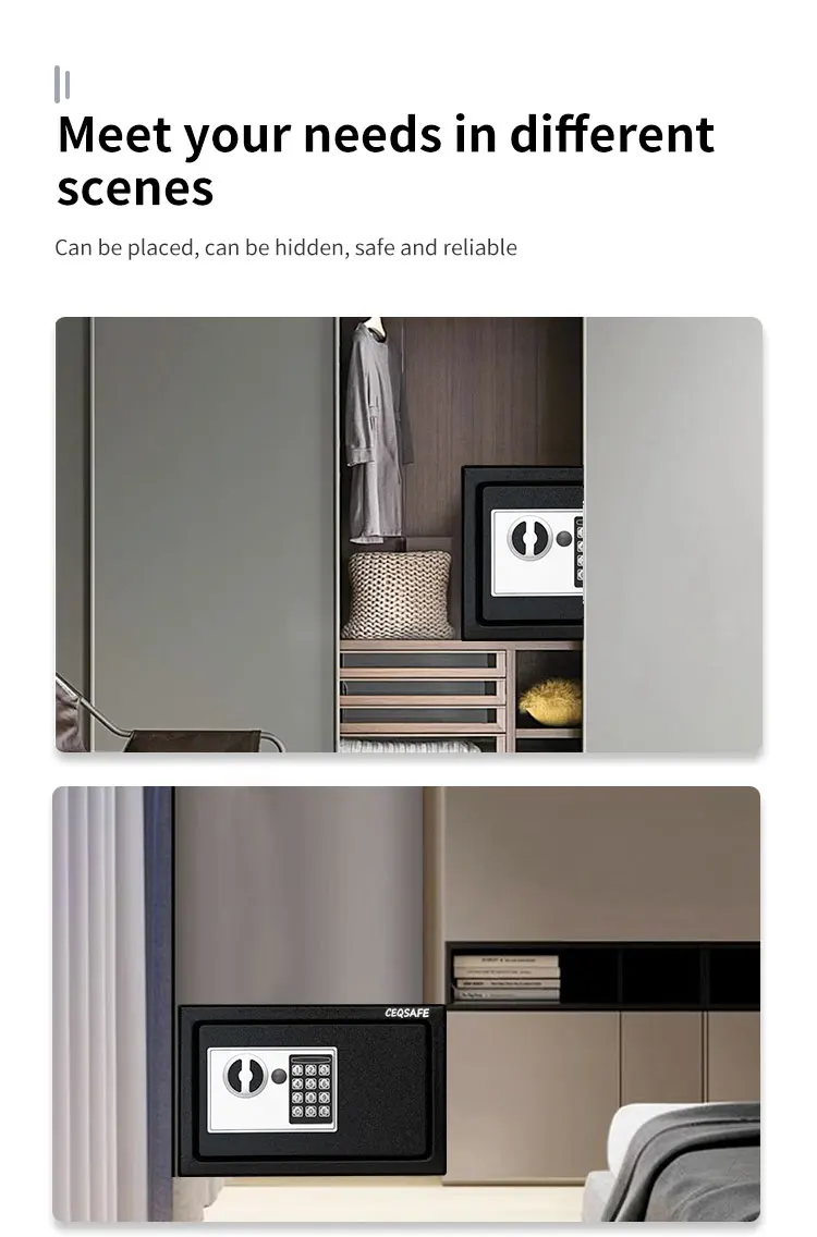 CEQSAFE 2025 Hot Selling Smart Electronic Digital Security Locks Mini Safe Box supplier