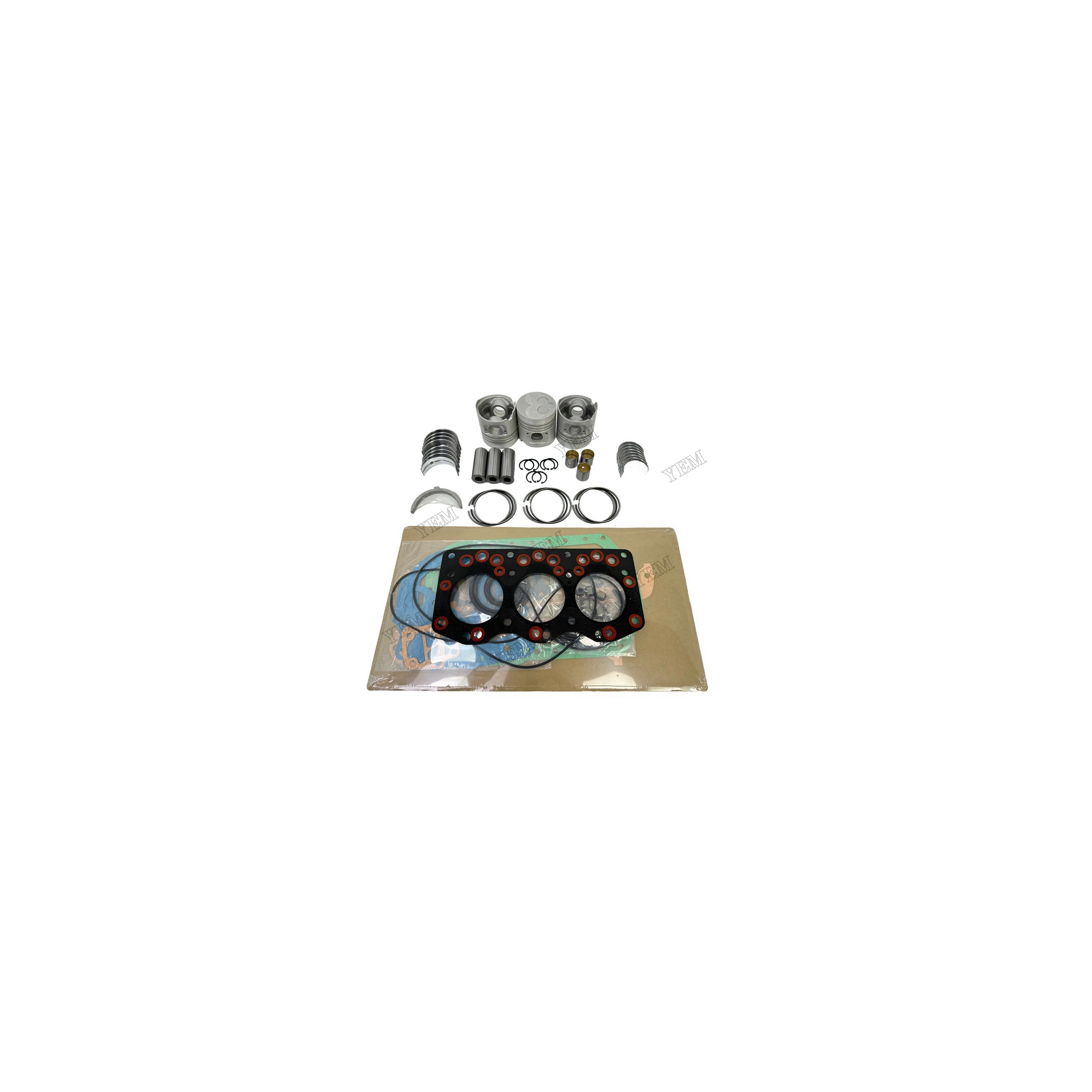 For Isuzu 3AD1 Overhaul Gasket Kit With Cylinder Gaskets Piston Rings Bearings Heavy Duty Engine Parts
