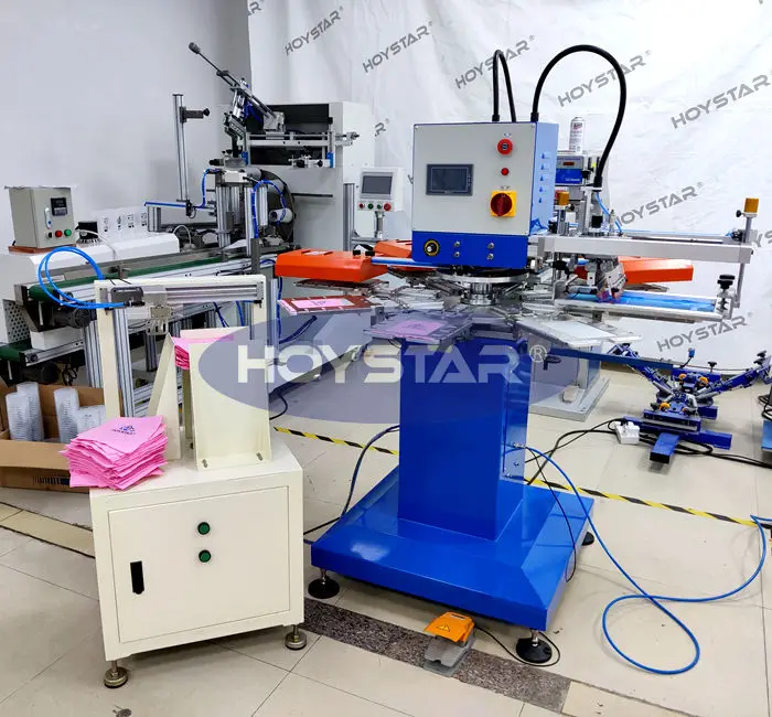 Paper Napkins Printer Printing Machine 2 Color Rapid Tag Screen Printer for Serviettes