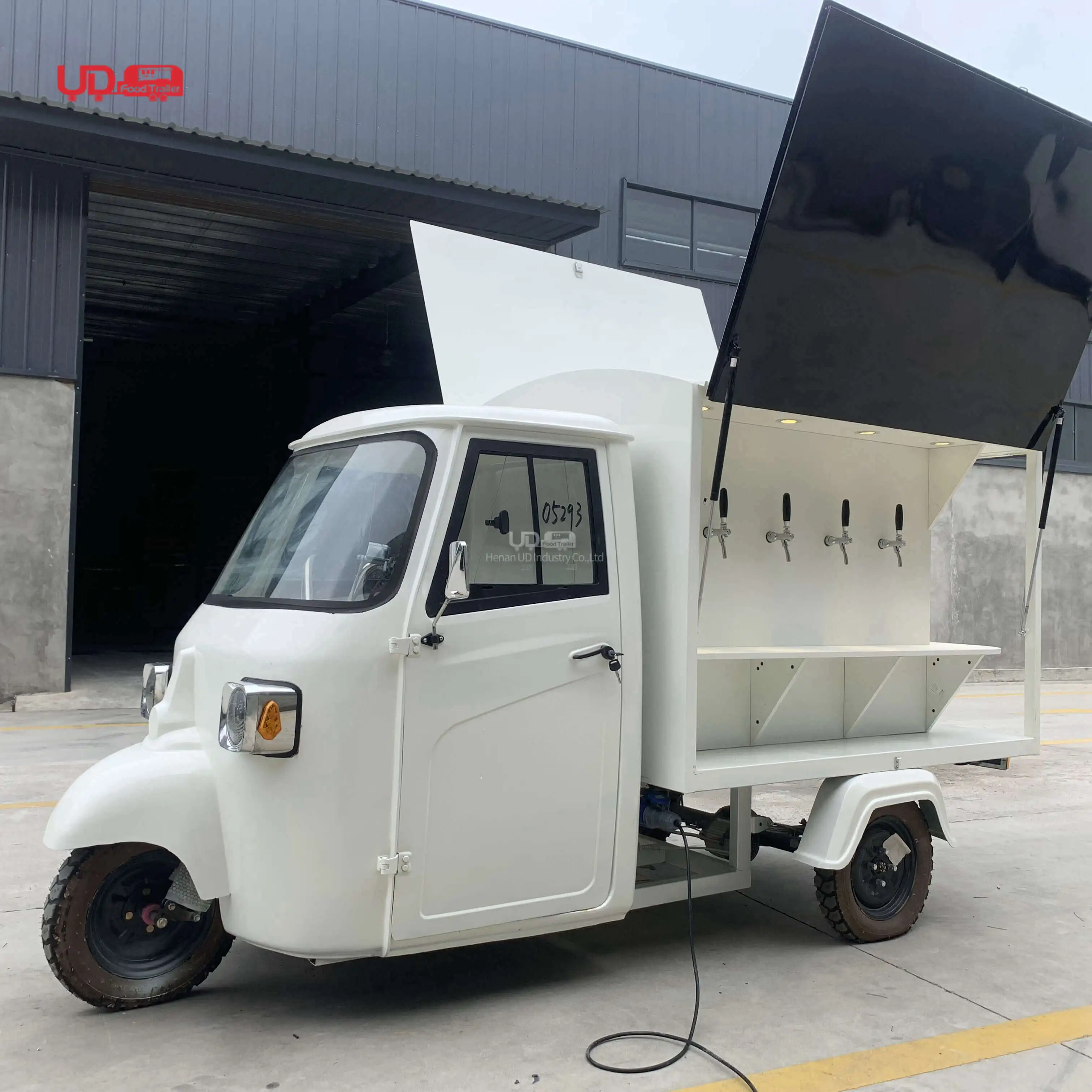Customized Color Logo Piaggio Ape Mobile Bar Electric Food Truck Tricycle Piaggio Tuk Tuk