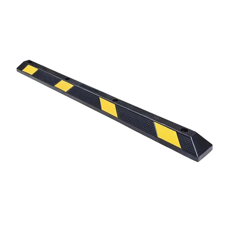 Rubber 183CM Reflective Wheel Aligner Parking Locator Stopper Limiter Wheel Stop
