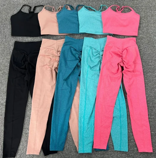 2023 Yoga Women Gym Clothing Sports Suits Gym Wear Leggings Padded