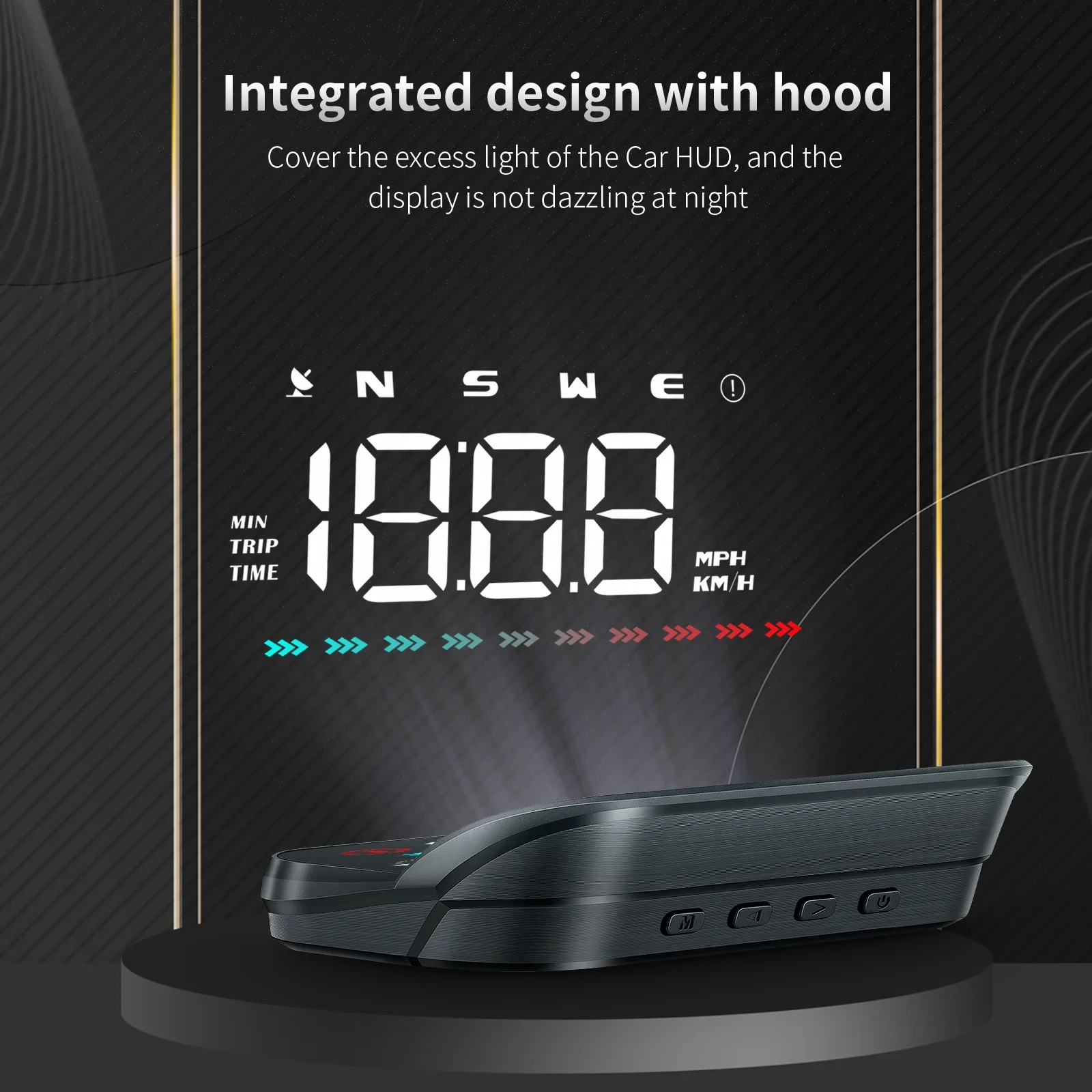 2024 Newest HUD Windshield GPS M23 Hud Universal USB Speed Digital Head up Displays Car