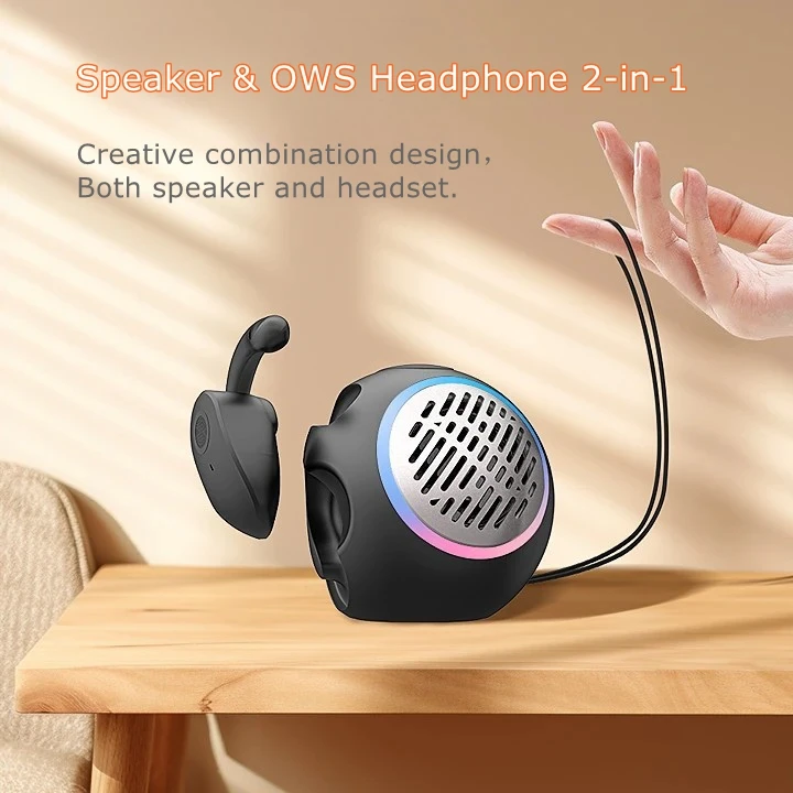 New Arrival 2 in 1 JM13 OWS Sports Headphone Air Conduction Hifi Stereo Earphone JM13 Pro Mini Outdoor Wireless Portable Speaker
